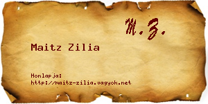 Maitz Zilia névjegykártya